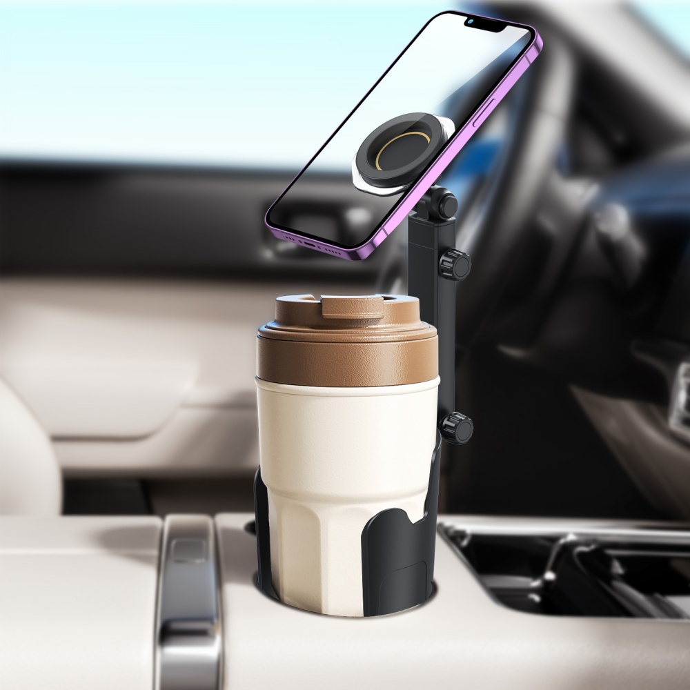 Universal Magnetic Car Cup Phone Holder Adjustable Rotation Stand Smartphone Bracket