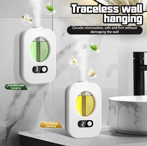 Automatic Aroma Diffuser & Air Freshener – Essential Oil Bathroom Fragrance Dispenser
