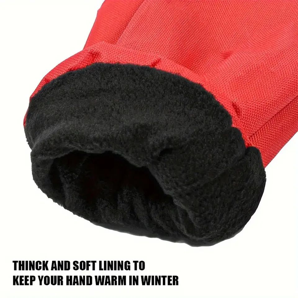 All-in-One Car Ice Scraper & Snow Brush with Thermal Gloves – Heavy-Duty Winter Windshield Cleaning Kit