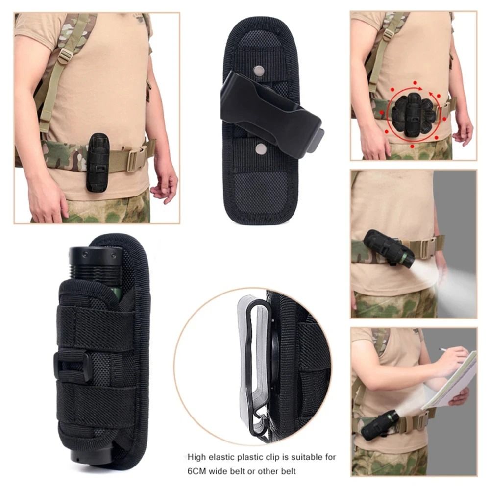 360° Rotary Tactical Flashlight Holster