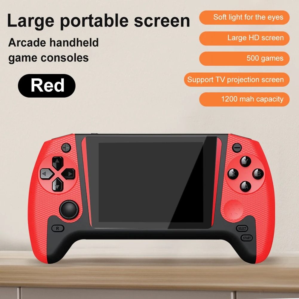 Retro Handheld Game Console with 3.5 Inch LCD Screen and 500 Built In Games