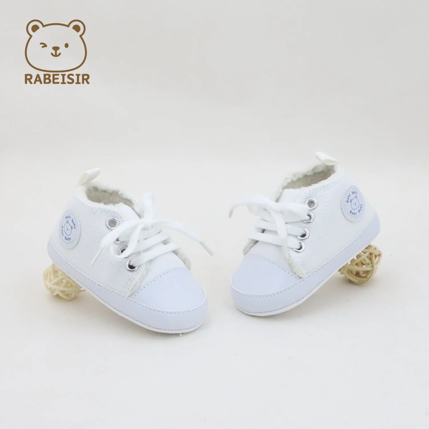 Cozy Plush Baby Pre Walker Shoes – Soft Sole Winter Infant Canvas Sneakers