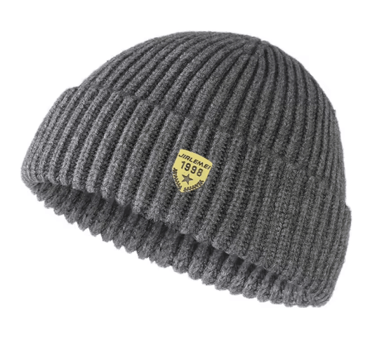 Mens Autumn and Winter Knitted Wool Hat Unisex Street Melon Skin Beanie with 1998 Logo