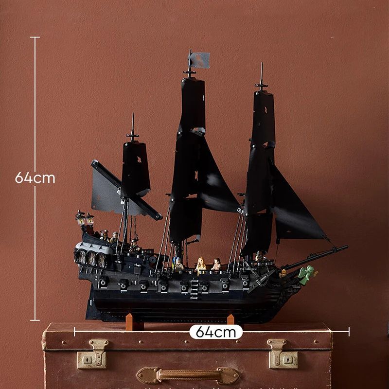 Sparrow Pirate Ship Building Blocks – Detailed Sailboat Ship Model DIY Construction Set