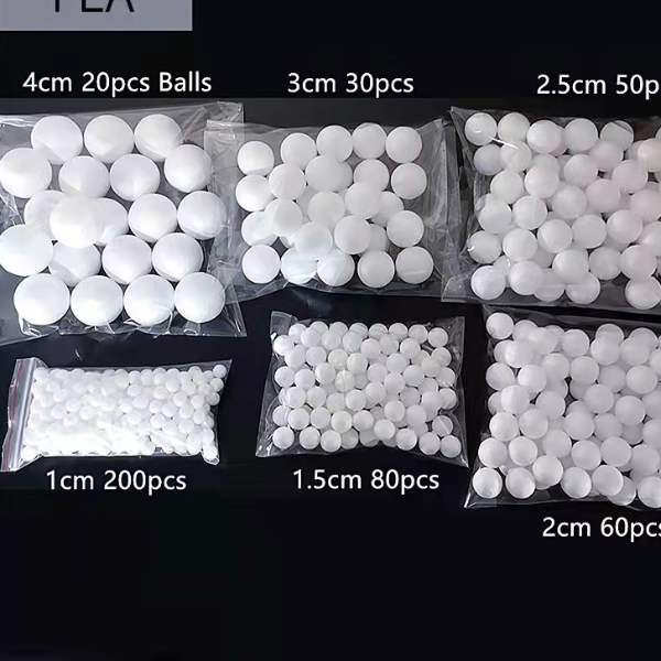 Round Styrofoam Balls Christmas Ball White Artificial Mini Foam Craft Balls DIY Wedding Party Festival Decor