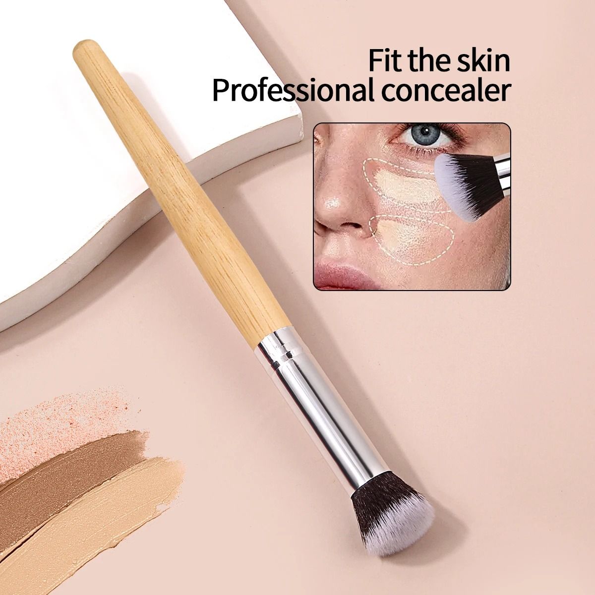 Professional Bamboo Precision Concealer and Detail Brush