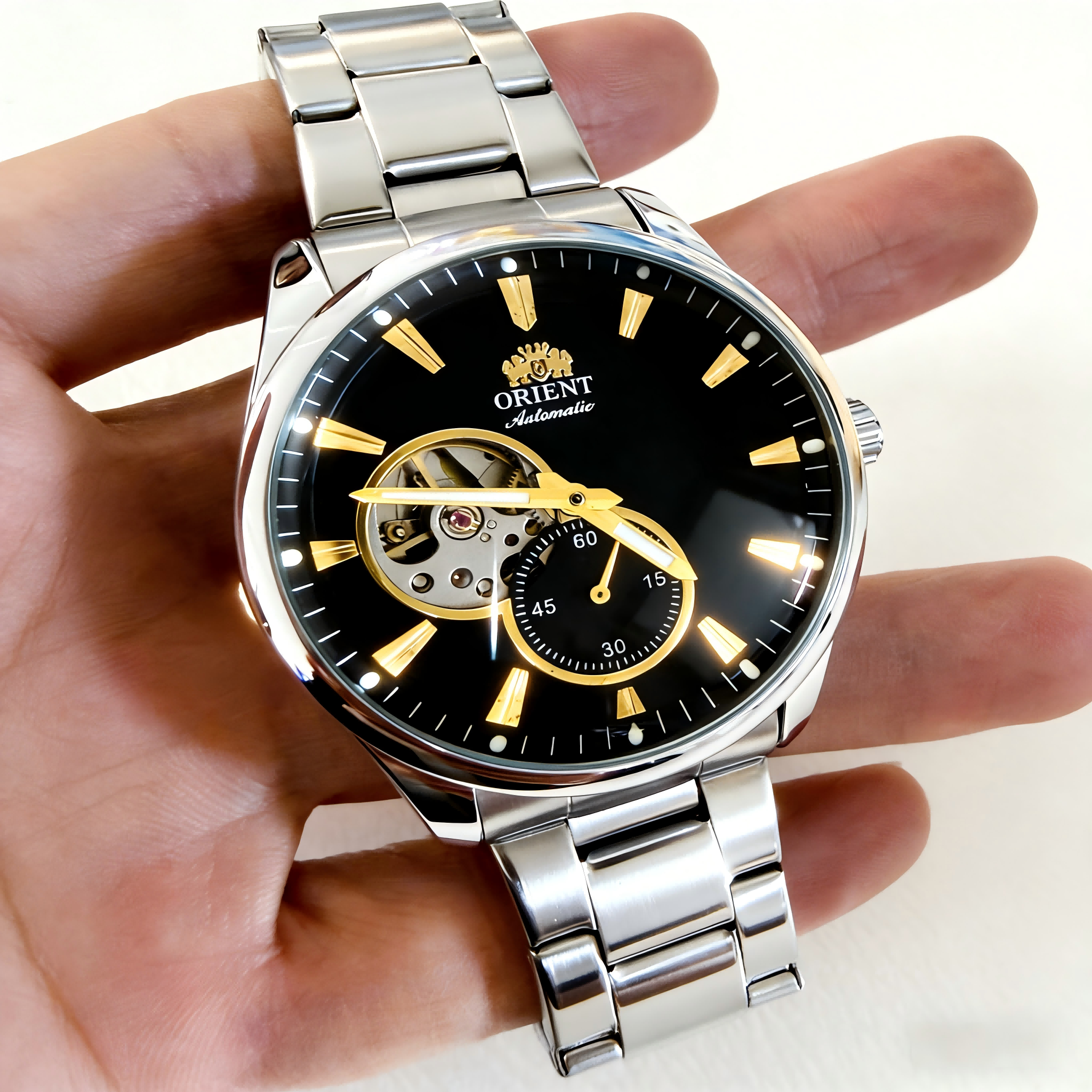 Premium Men Skeleton Dial Business Automatic Mechanical Stainless Steel Watch