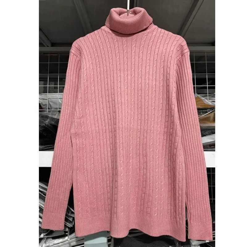 Winter High Neck Thick Warm Sweater Men Slim Fit Pullover Knitwear
