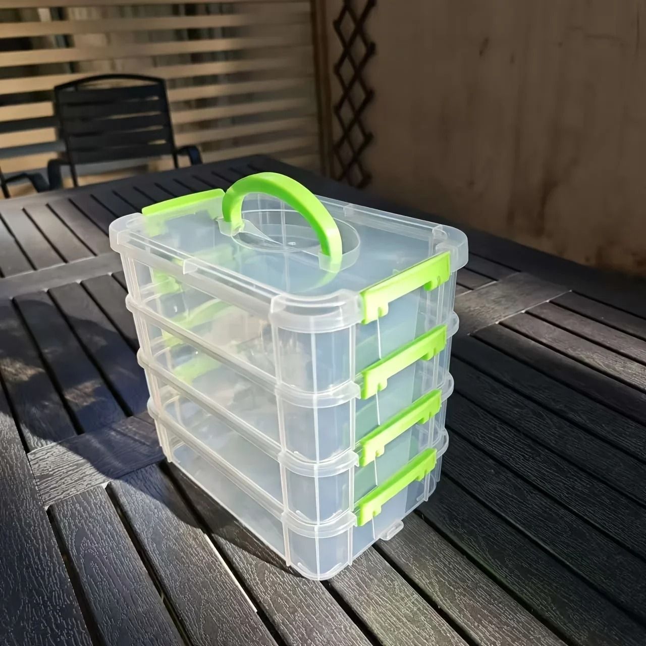 4 Layer Transparent Storage Box Plastic Drawer Organizer for Small Items