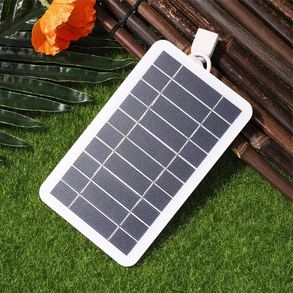 Compact 2W 5V Solar Charger, Portable Mini Solar Panel for Outdoor Phone Charging