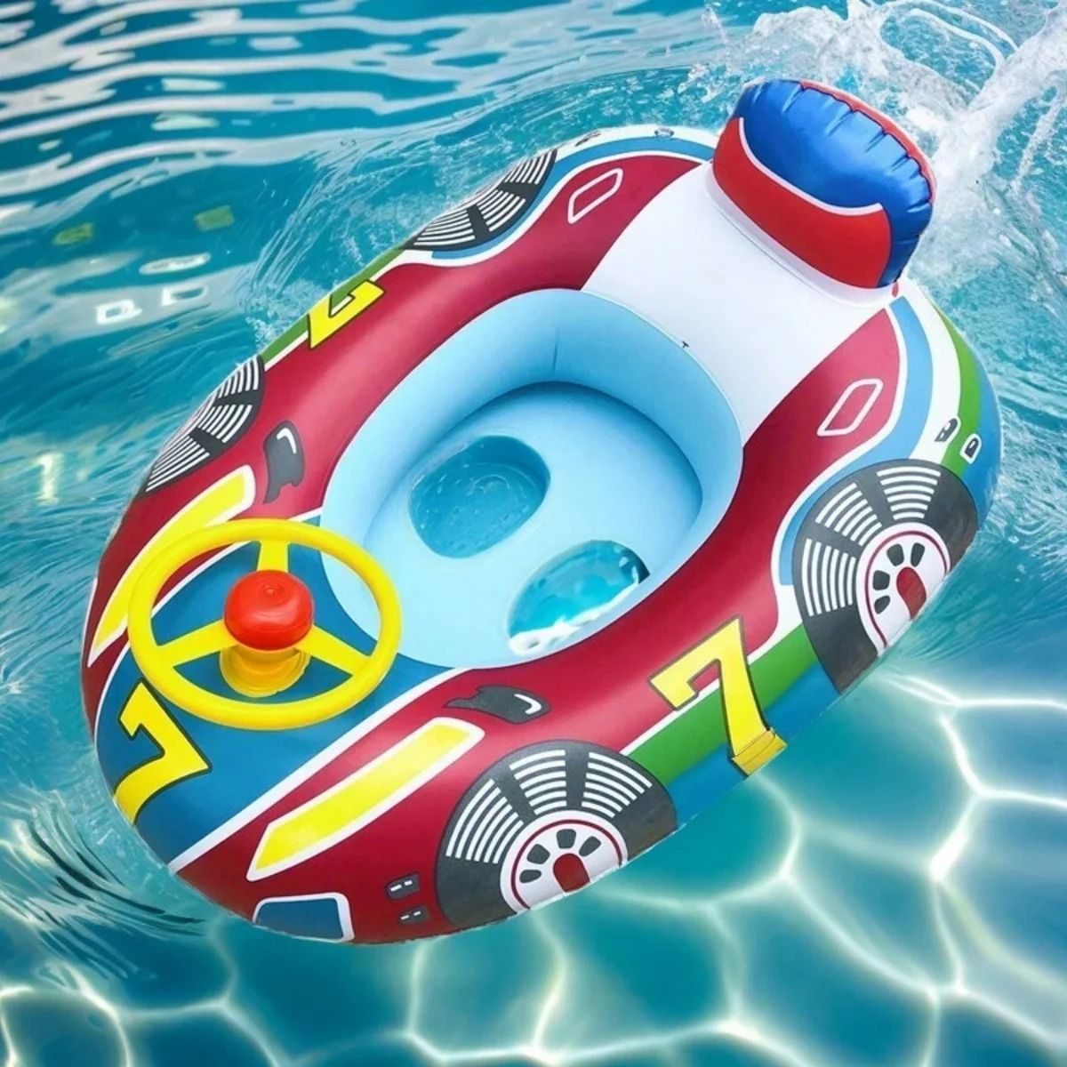 Baby Swimming Pool Float Car Design Inflatable Toddler Swim Ring
