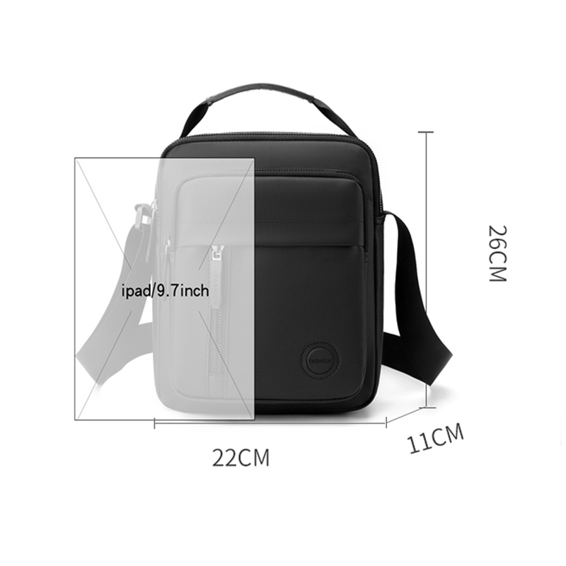 Business Shoulder Bag, Men's Crossbody Bag, Compact Design for Travel, Multi-Compartment, Adjustable Strap, Everyday Use