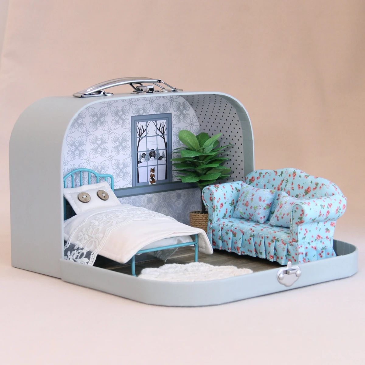 Miniature Dollhouse Furniture Gift Box Set