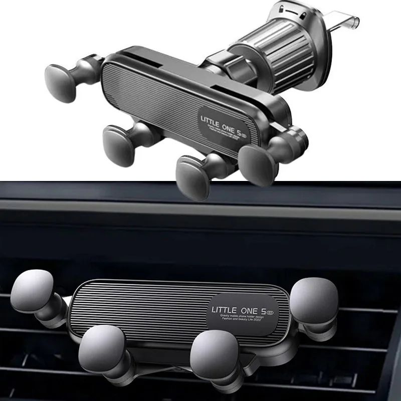 GravityLock Universal Car Air Vent Phone Holder – One-Handed, Shockproof Mount for Safer Driving