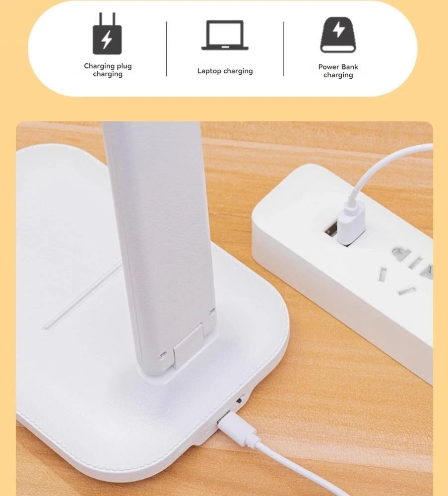 Foldable Eye-Protection Desk Lamp – Three-Speed Dimmable Study Light