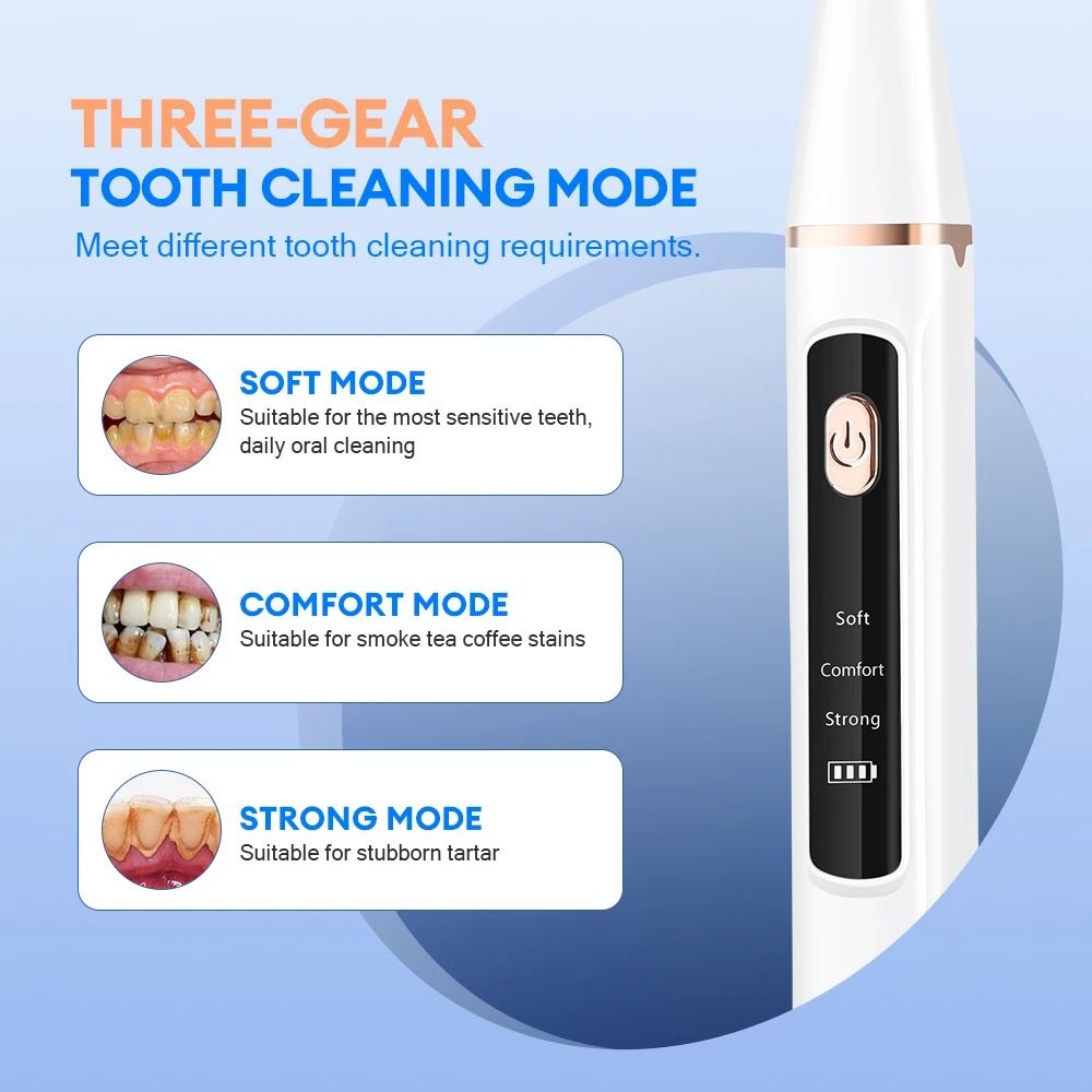 Electric Dental Scaler And Tartar Remover With Ultrasonic Plaque Cleaning Kit