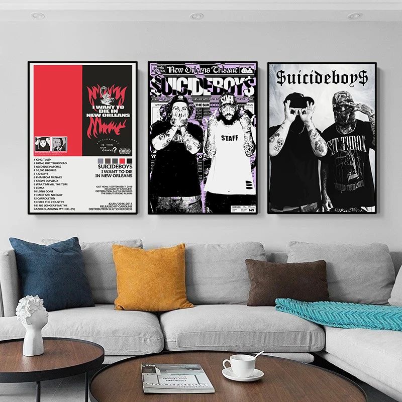 Suicideboys Poster Canvas Print Vintage hip hop wall art Album Cover Decor
