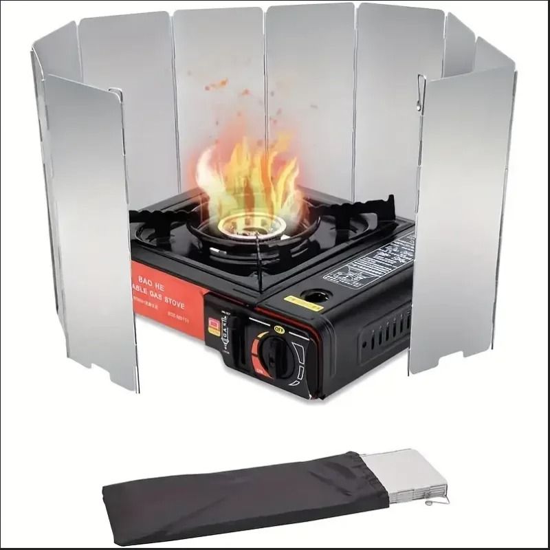 Ultralight Foldable Camping Stove Windscreen Aluminum Alloy Wind Shield