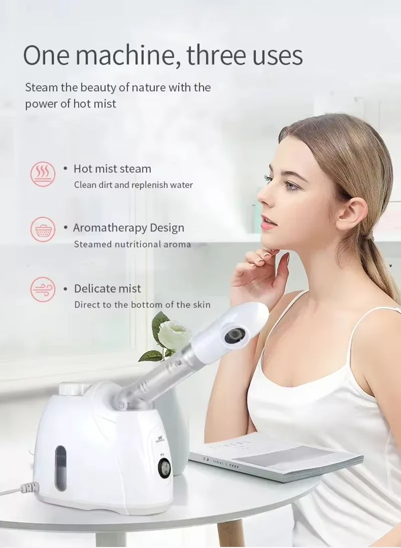 Deep Pore Facial Steamer with Ozone & Warm Mist for Home Skin Purifying and Brightening