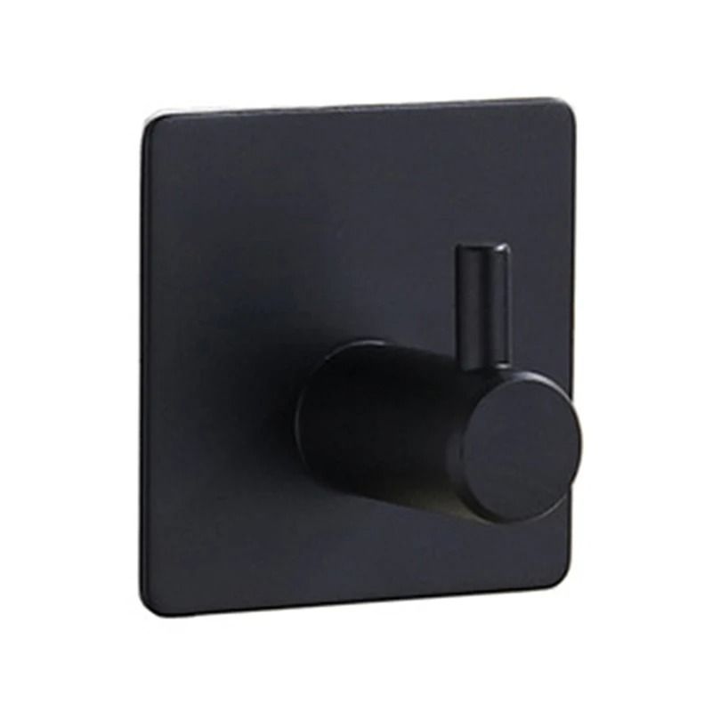 Aluminum Alloy Robe Hook Self Adhesive Rustproof Wall Coat Rack