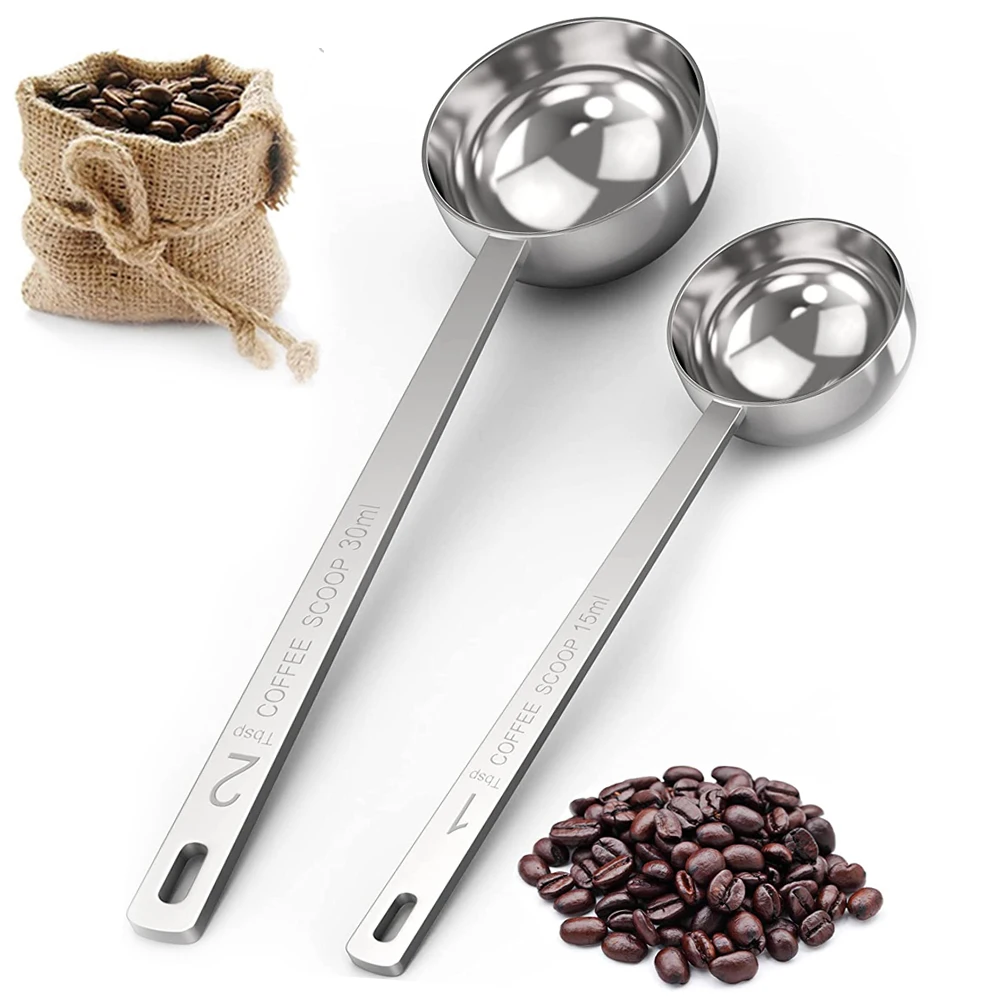 Stainless Steel Measuring Spoon with Scale, Powder Pressing Coffee Spoon, Household Seasoning Spoon, Durable Measuring