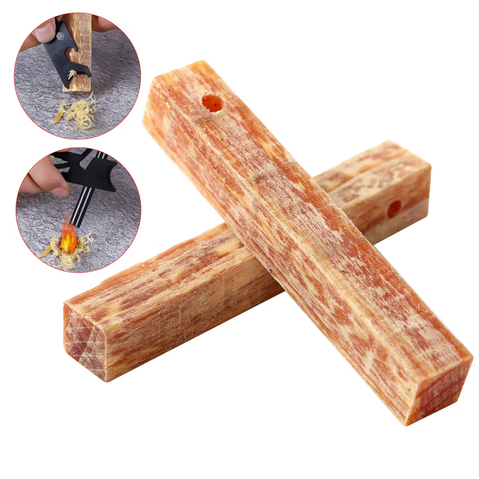 Fire Starter Pine Wood Sticks Waterproof Emergency Fire Starter for Camping Survival Kit