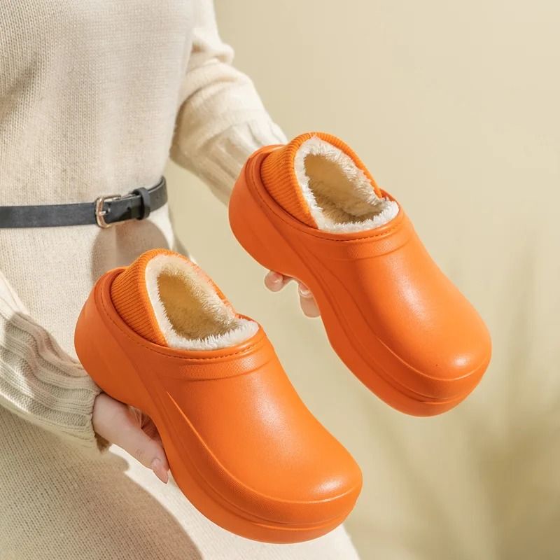 Winter Furry Slippers for Women and Men with Warm Plush Lining