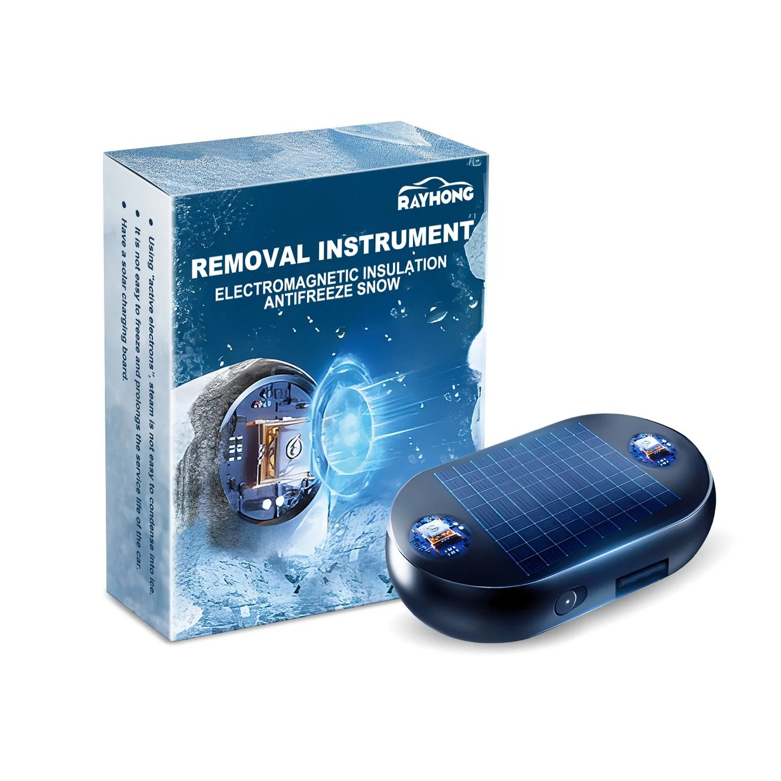 Car Windshield Snow Removal and Defroster Solar Powered Antifreeze Device