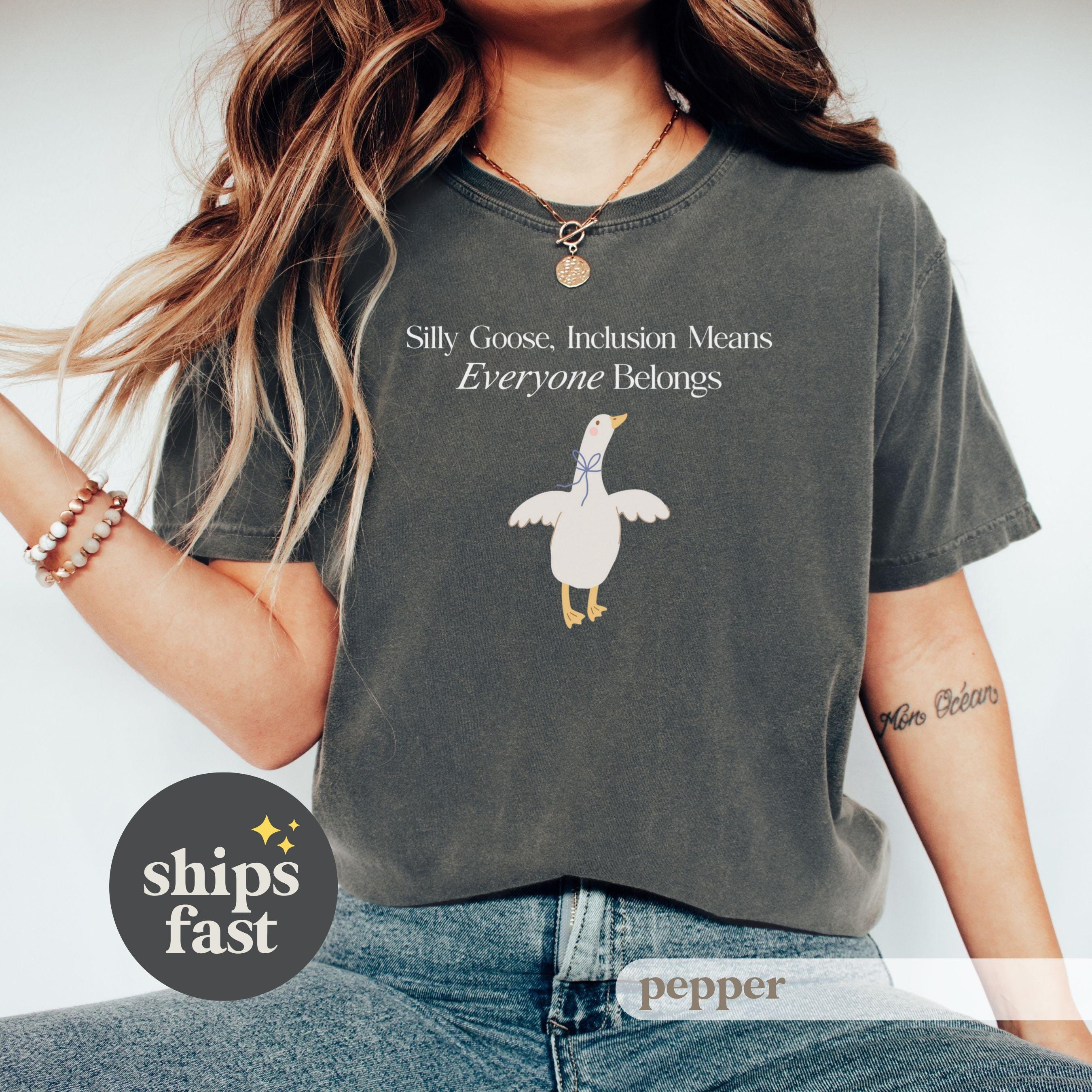 Goose Inclusion T-Shirt, Everyone Belongs Tee for Teachers, Therapists, Neurodiversity Advocates, Autism Acceptance T-Sh