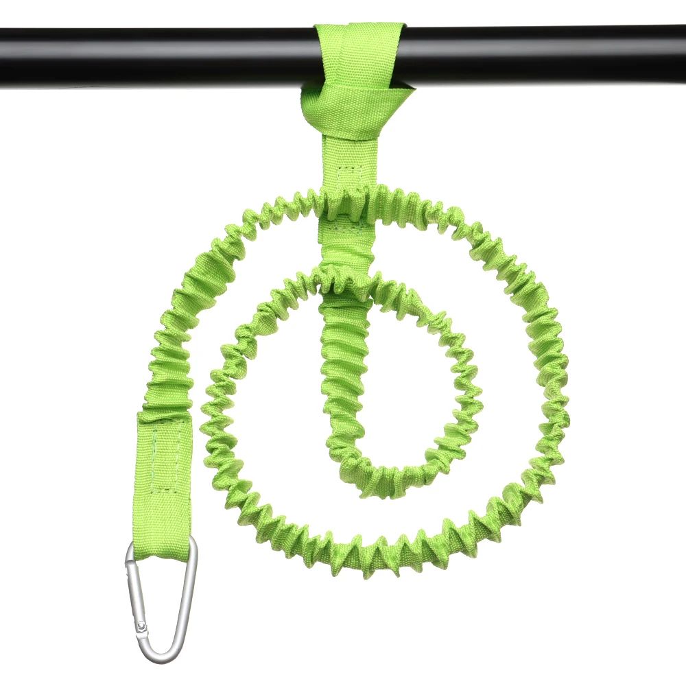 Coiled Kayak Paddle Leash with Carabiner - Adjustable Safety Tether for Paddles & Rods