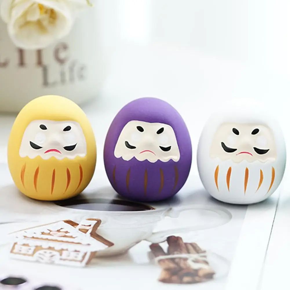 Mini Ceramic Daruma Doll Lucky Charm