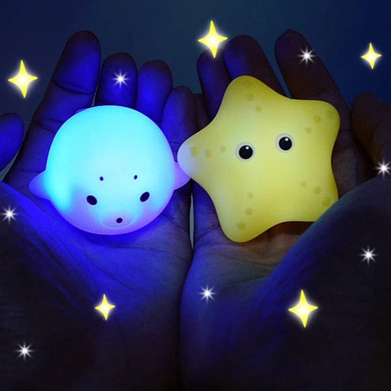 Baby Bath Toy LED Light Up Floating Animal Water Toy