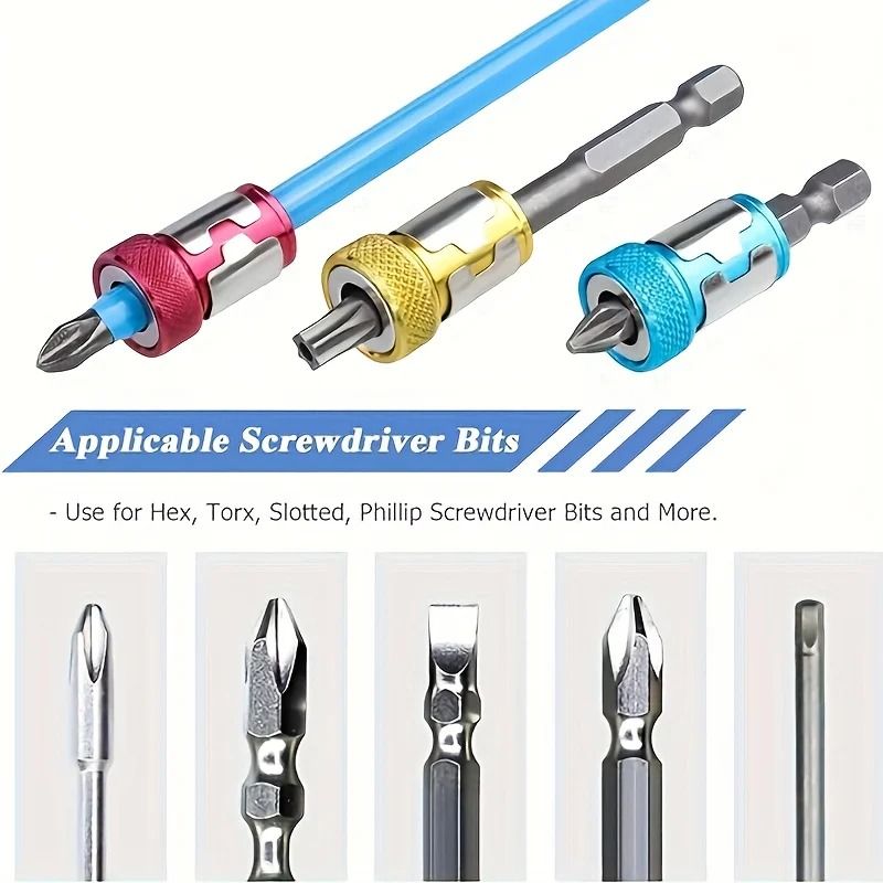 Universal Magnetic Screw Ring Drill Bit Set Non Slip Magnetized Bits
