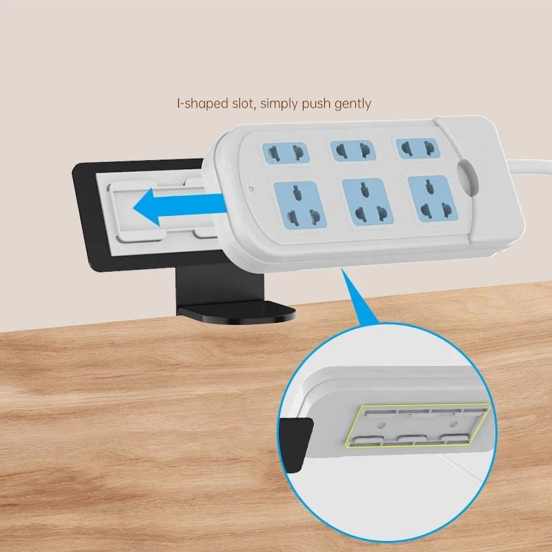 Under Desk Power Strip Holder and Cable Management Tray