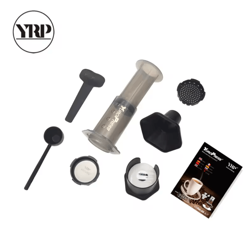 Portable Espresso French Press Coffee Maker with 350 Paper Filters