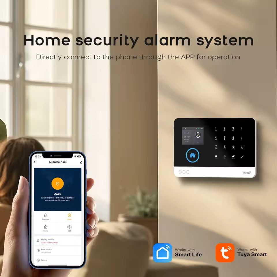 Smart WiFi GSM Home Alarm System with Motion Sensor and App Control for Alexa