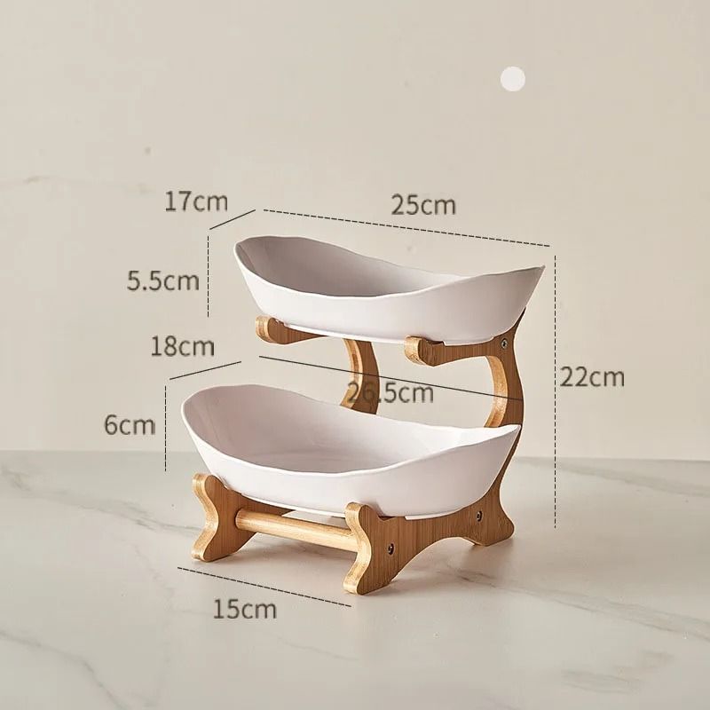 Elegant Multi-Layer Fruit Plate – Creative Modern Snack Dish & Cake Stand