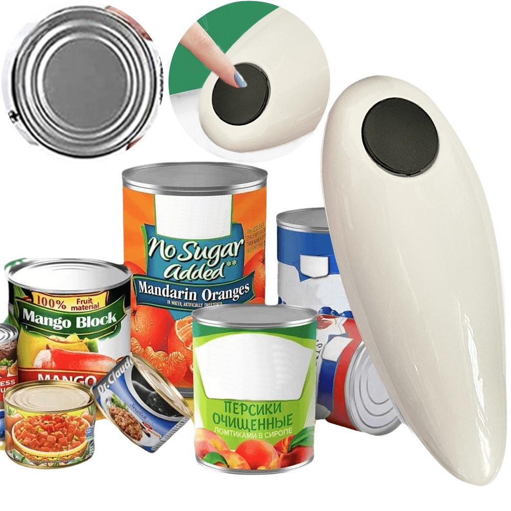 Mini Electric Can Opener, Automatic Bottle Opener, Smooth Edges Kitchen Gadget Battery Operated