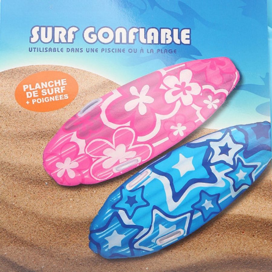 Inflatable Surfboard Pool Toy for Luau Party Decorations and Beach Fun