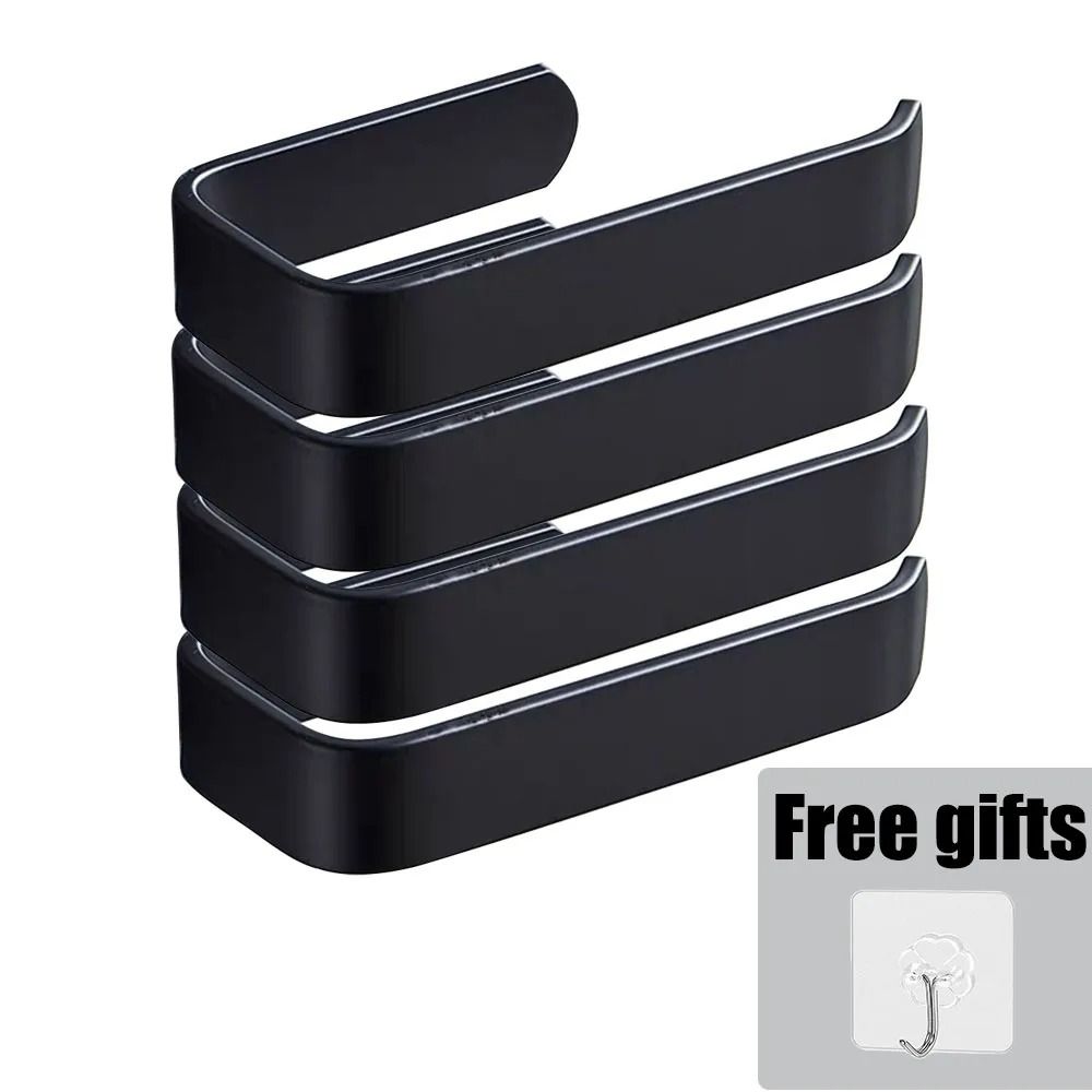 Self Adhesive Wall Mounted Towel Rack Bathroom Towel Holder and Toilet Paper Hanger