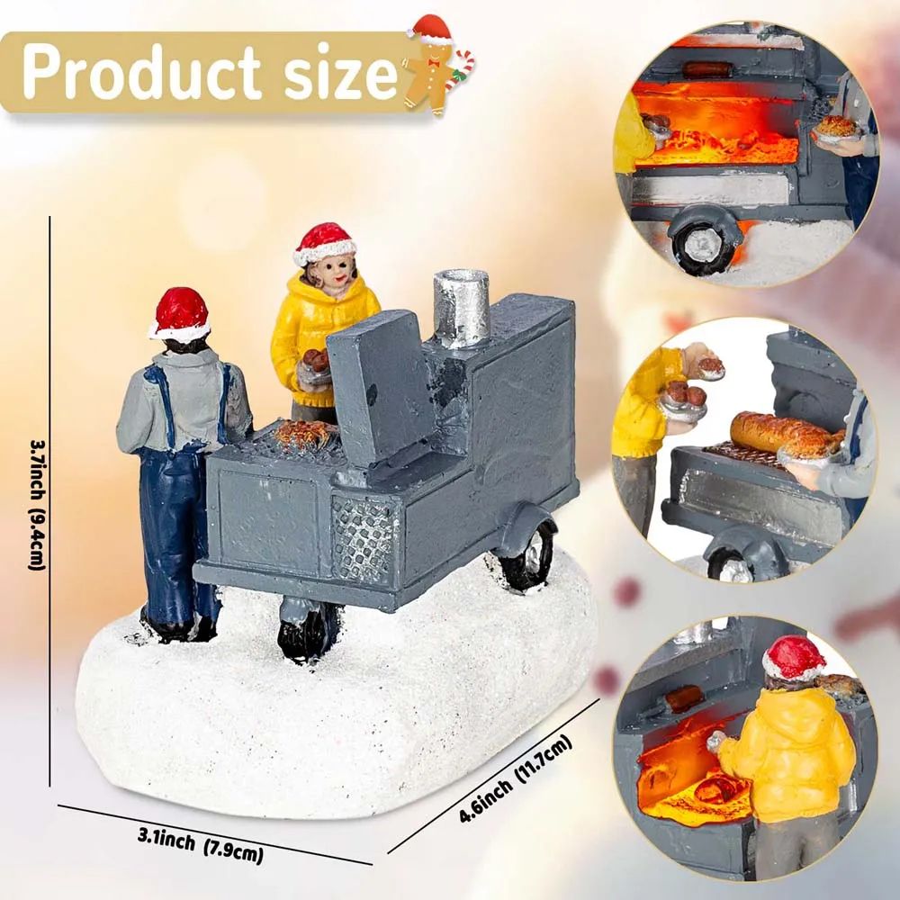 Enchanting LED Christmas Village Display Set – Lighted Miniature Houses & Holiday Figurines