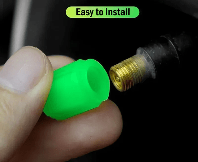 GlowRide Luminous Valve Caps Night Safety Tire Accessories