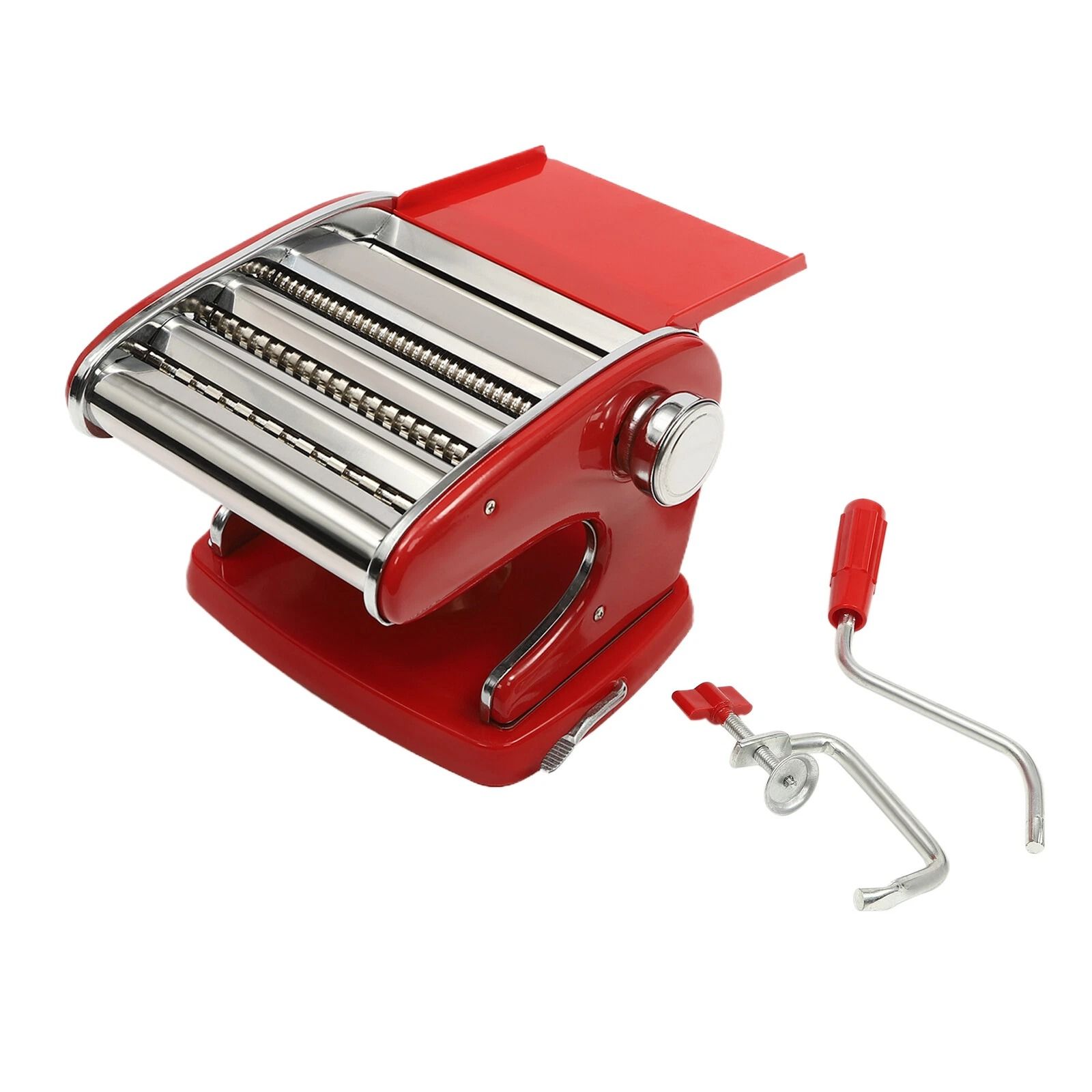 Pasta Maker Machine with Adjustable Thickness Settings, Durable Stainless Steel Construction