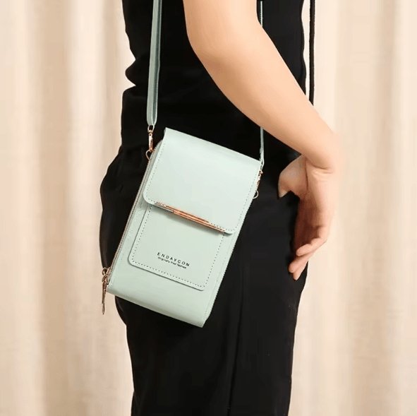 SmartChic Touch Screen Crossbody Phone Bag Soft Leather Women Wallet Purse with Strap Stylish Hands-Free Travel Handbag