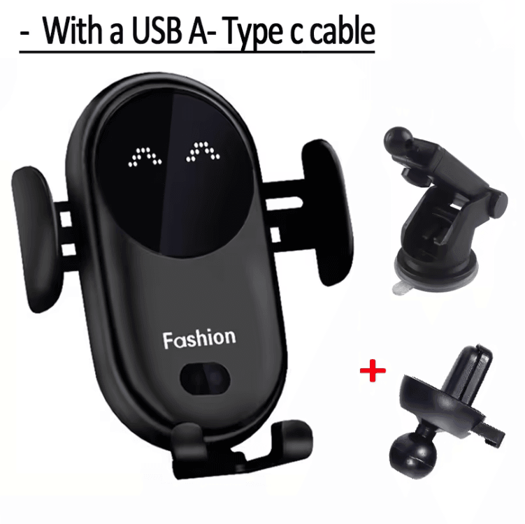 30W Fast Wireless Car Charger with Automatic Phone Mount