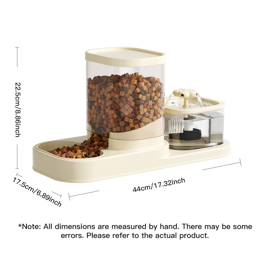 Automatic Cat Water Dispenser with Circulating Flow Drinking and Feeding Solution