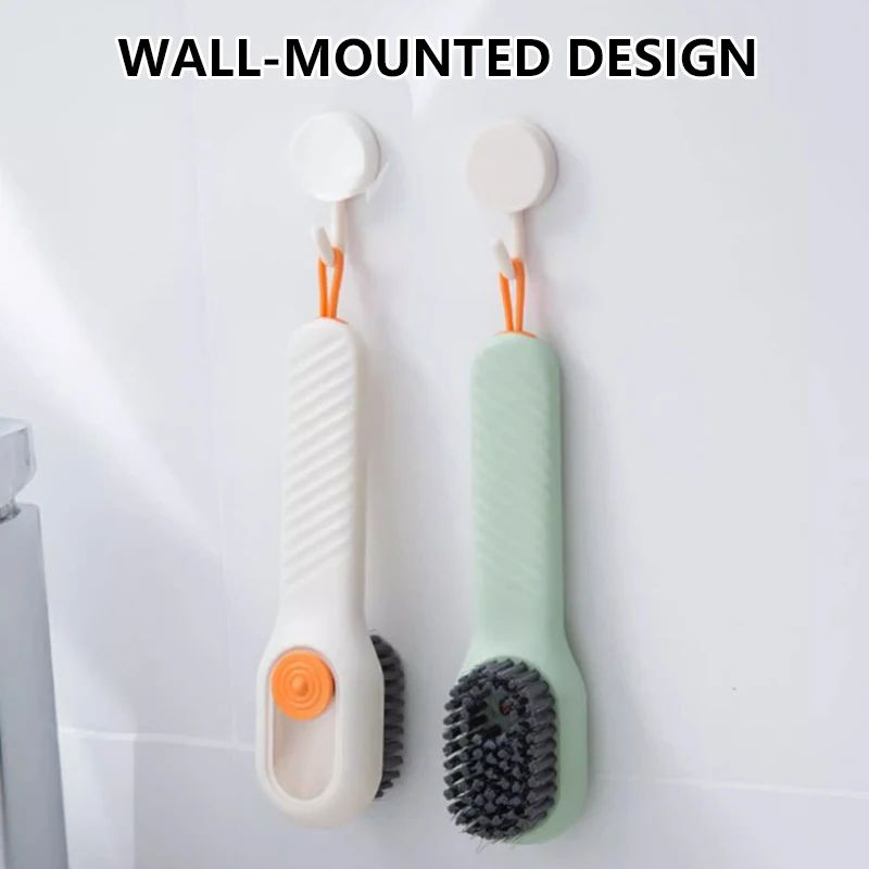 Premium Soft-Bristled Shoe & Clothes Cleaning Brush with Built-In Liquid Dispensing