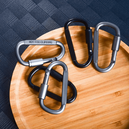 4–6PCS Aluminum Carabiner Keychain Clips Tactical EDC Camping Hooks