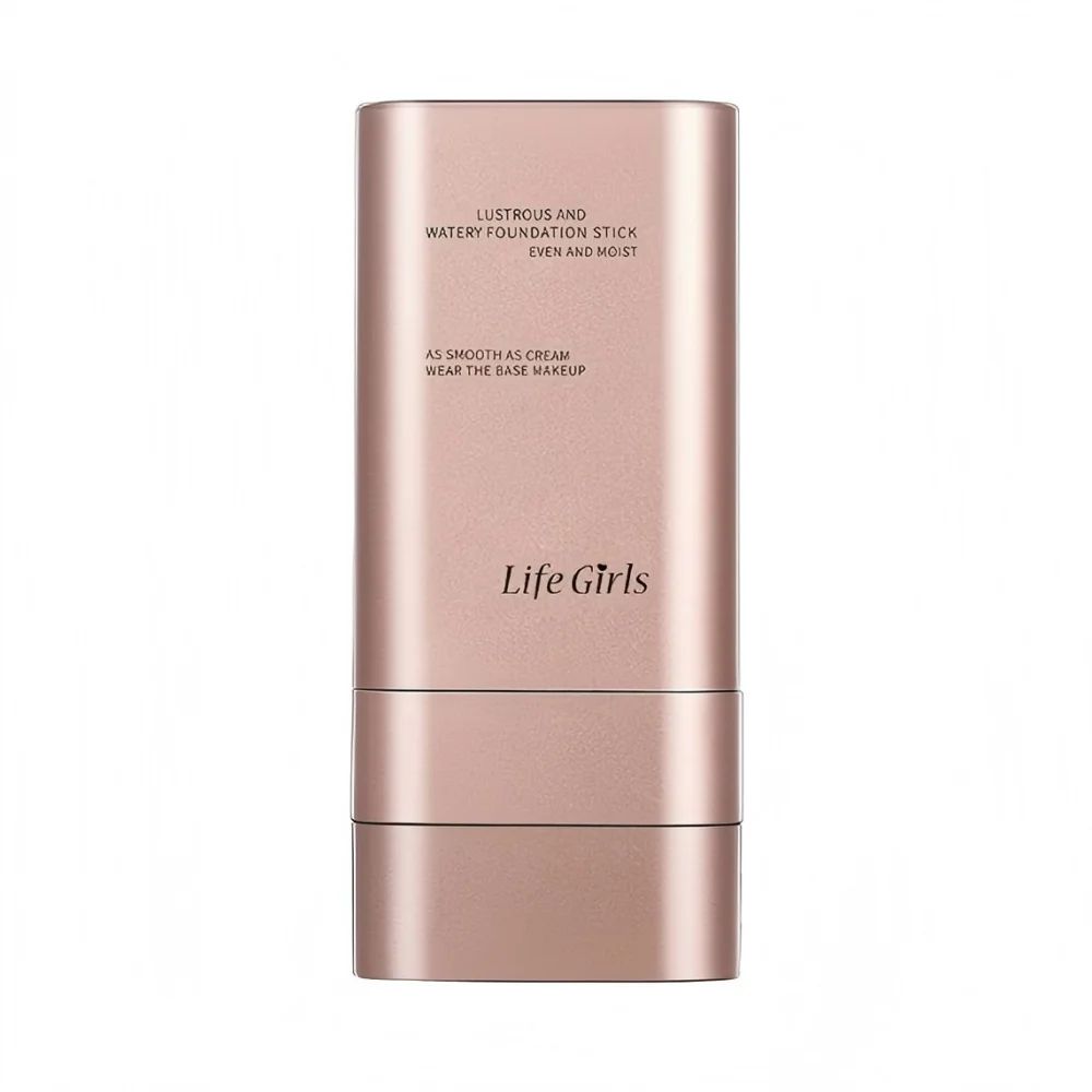 Life Girls Double Ended Foundation Stick with Brush, Cream Concealer Coverage, Natural Long Wear Finish