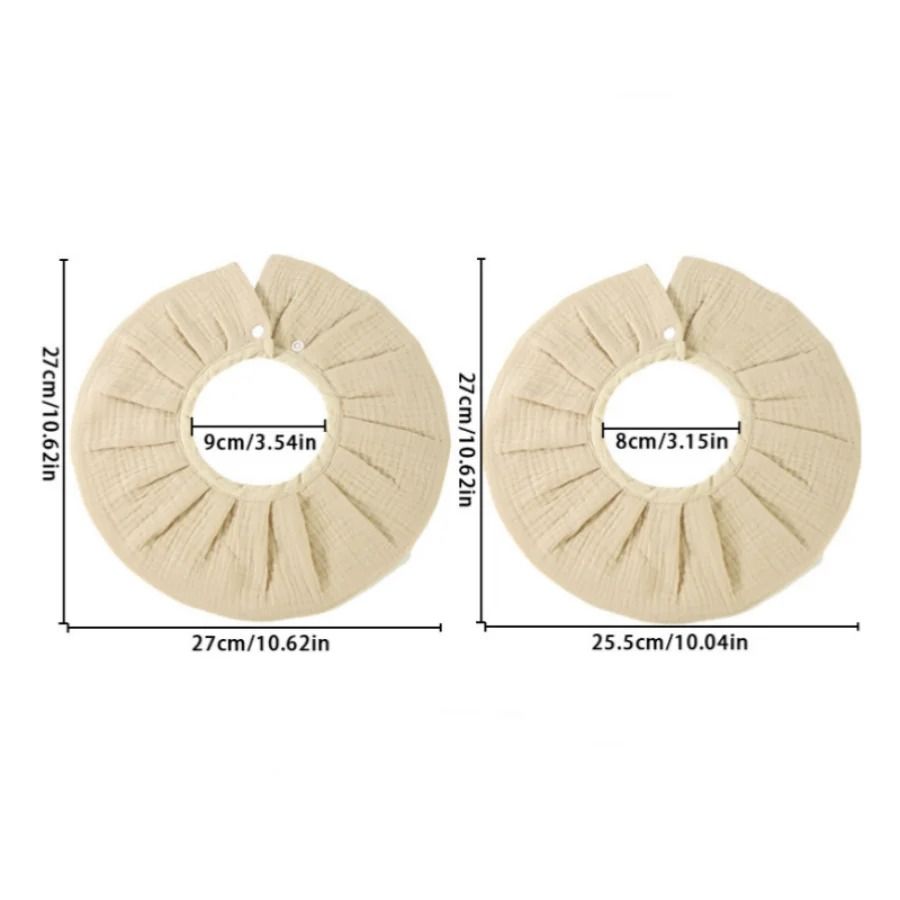 4pcs Baby 360 Flared Edge Apron Class A Cotton Anti-Vomiting Bibs